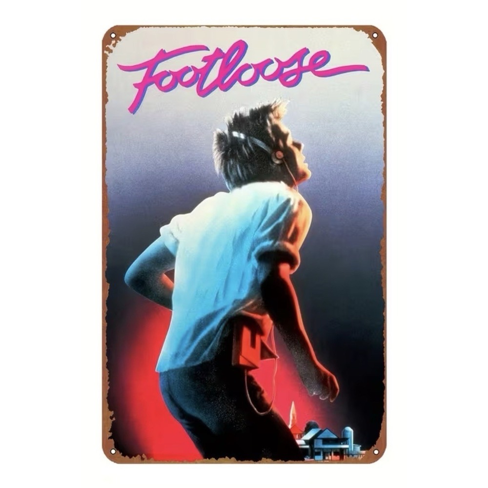 Footloose Movie Poster Retro Metal Tin Sign 8 X 12 Man Cave Bar Garage Den
